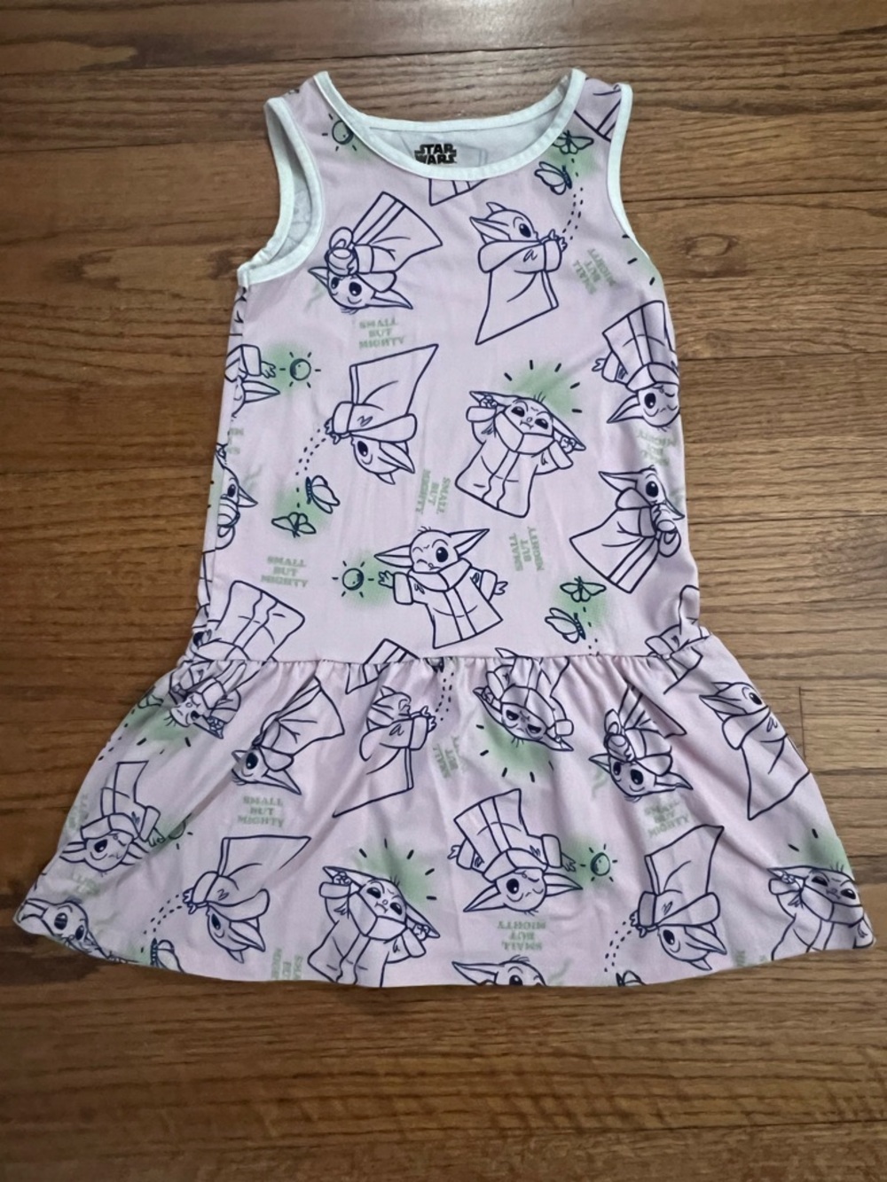 Star Wars Girls Lavender Tank Top Ruffle Hem Kids Dress S size 6